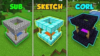 SUB vs SKETCH vs CORL - DEEPEST WELL in Minecraft! (The Pals)