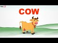 Farm Animals - Pre School - Learn English Words (Spelling) Video For Kids and Toddlers