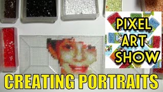 Perler Bead Portraits Using Pointillism - Pixel Art Show