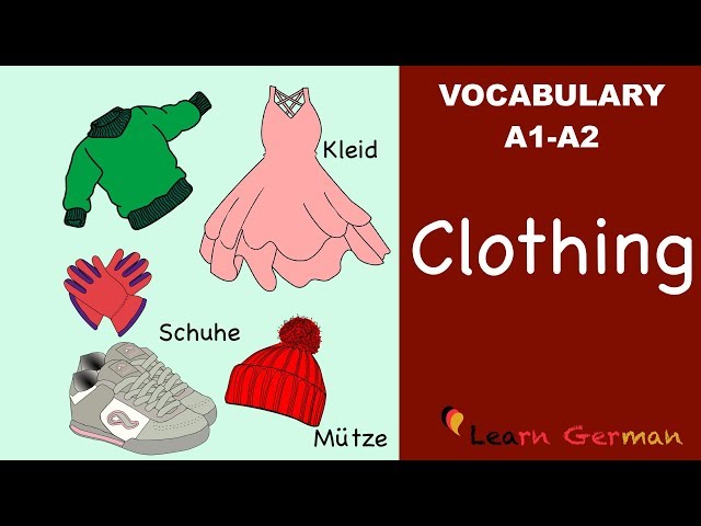Play this video Learn German  German Vocabulary  die Kleidung  Clothes  A1