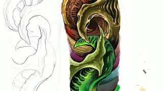 Watch Design Tattoo video