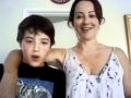 son and mum in kitchen