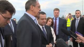 Комментарий С.Лаврова по прилету в Белград