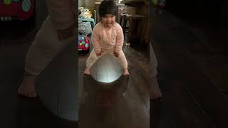Cute 2 Year Old Little Girl Spreads Legs To Let Toy Car P Through