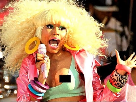 Nicki Minaj's Nipple Slip On Good Morning America Press Conference Spoof