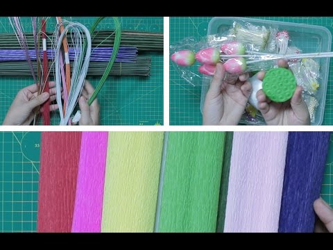 Giới thiệu chung về nguyên liệu làm hoa giấy nhún