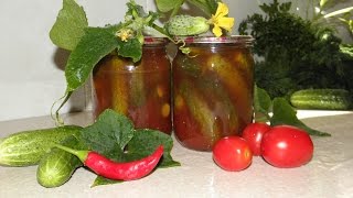 огурцы с кетчупом. - заготовки на зиму - огурцы с кетчупом. - заготовки на зиму -