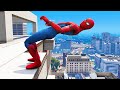 GTA 5 Spiderman Falling off Highest - Funny Moments & GTA 5 Gameplay Fails