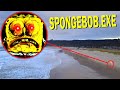 DRONE CATCHES SPONGEBOB.EXE AT THE BEACH!! *SPONGEBOB.EXE IN REAL LIFE*