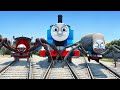 Thomas The Train vs Spider Train vs Choo Choo Charles scary toy train