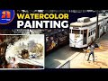 How to paint watercolor on Location - Impressions of Kolkata by Ananta Mandal