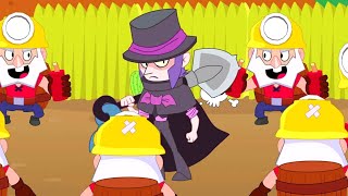 1 Mortis Vs 9 Dynamike Showdown Of Chaos Brawl Stars Animation Compilation Brawl Stars