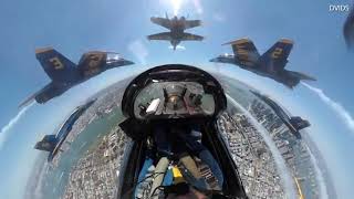 Cocpit View: Thunderbirds & Blue Angels Flyover NYC & NJ