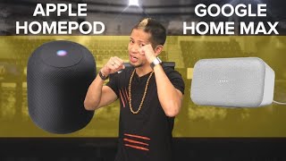 Apple HomePod vs. Google Home Max (Prizefight) Apple HomePod vs. Google Home Max (Prizefight)