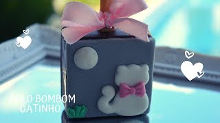 COMO FAZER BOLO BOMBOM DECORADO TEMA GATINHO - ATELIER MARCELA NUNES