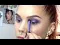 Done Quick- Purple glitter eyes  - Linda Hallberg makeup tutorials