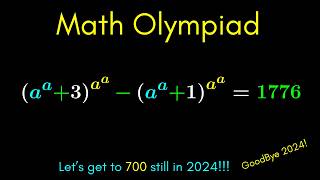 A Nice Olympiad Exponential Problem | How to Solve for "a"