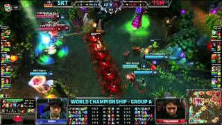SKT T1 (Korea) vs TSM (NA) Highlights LoL Worlds Day 3 Group A Season 3 Championship