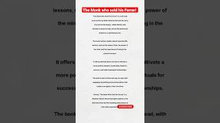 Book Review The Monk Who Sold His Ferrari Robin Sharma