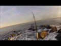 Non Stop Schoolie Striped Bass in January NJ Go Pro