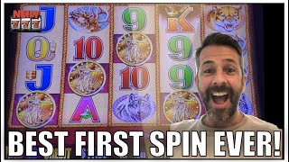 It was an AMAZING FIRST SPIN BONUS on Buffalo Gold Slot Machine!