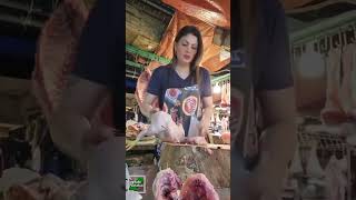 Beautiful Girl Cutting Duck
