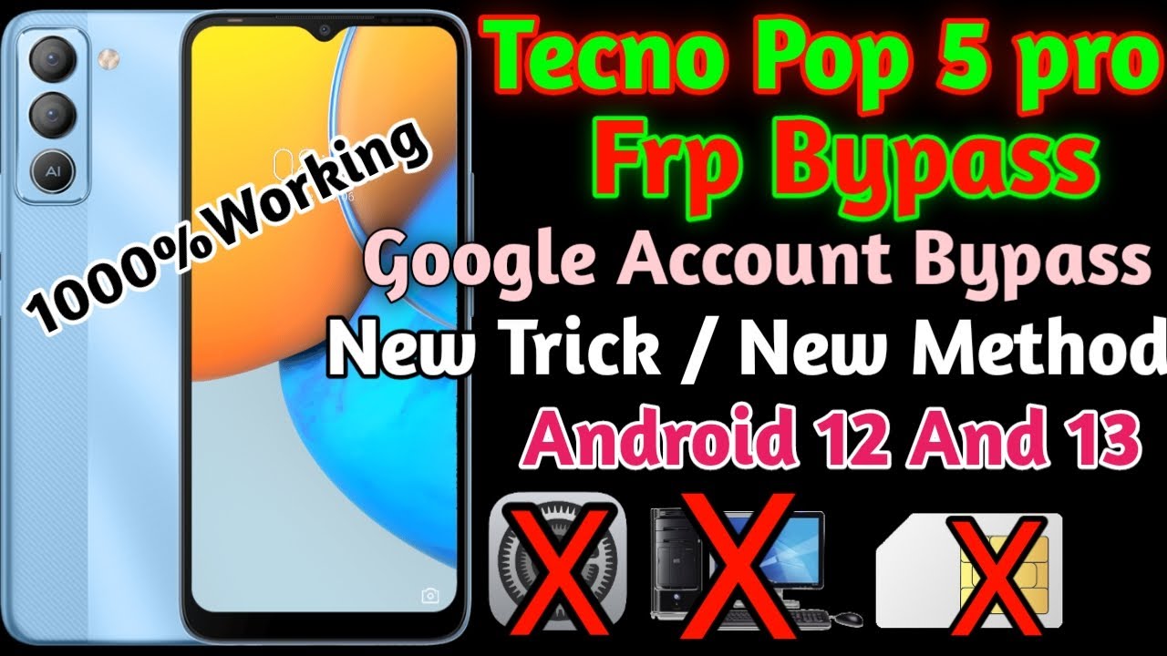 Tecno Pop 5 Pro Frp Bypass Without Pc | New Security Tecno Pop 5 Pro Frp Bypass Without Pc | New Security