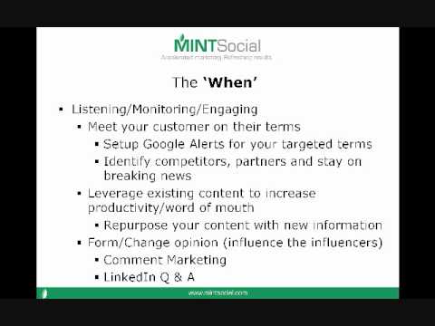 Mint Social Shares 5 Objectives Of Social Media 5x5 Strategy Part 1