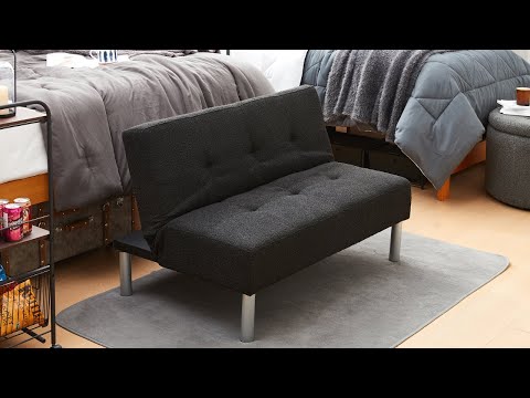 2East™ College Mini-Futon - Boucle Black 2East™ College Mini-Futon - Boucle Black
