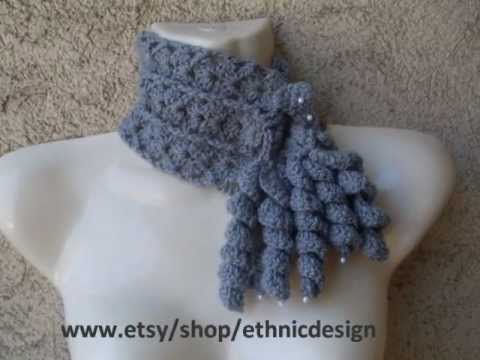 HOW CROCHET FREEFORM COWL SCARF PATTERN 22 - YouTube