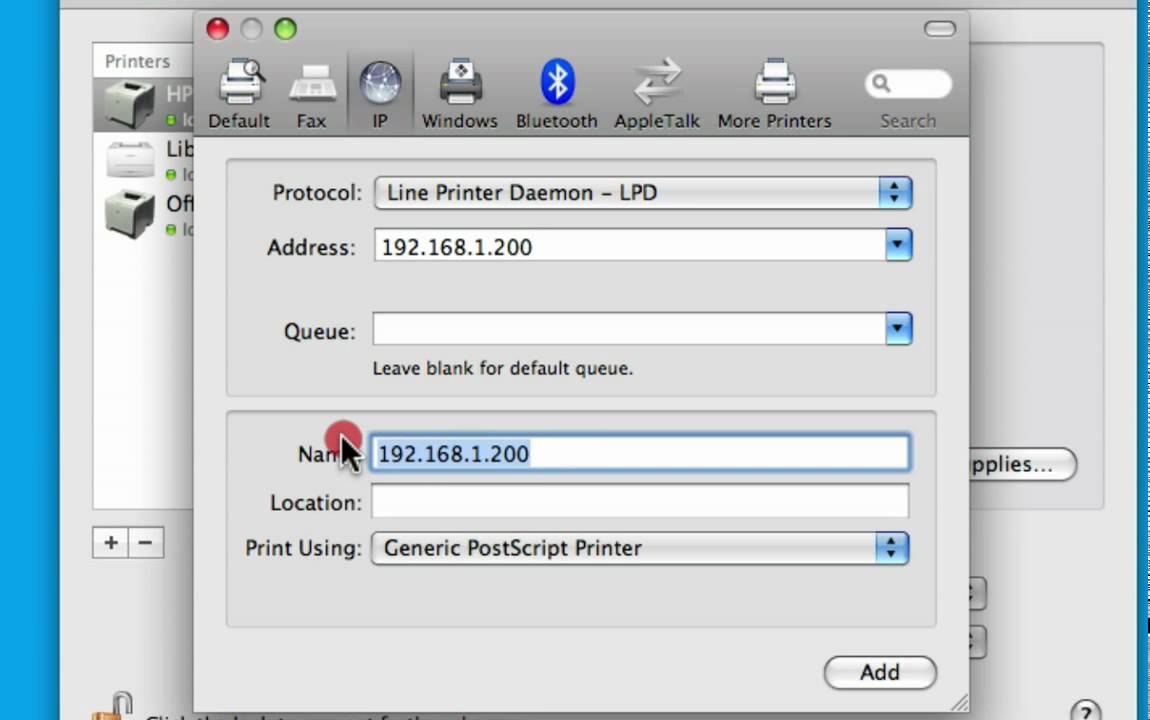 find mac address of printer on print server