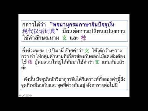 การใช้คำลักษณนาม 支 และ 枝