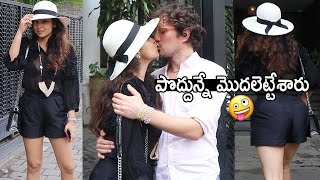 పదదనన మదలటటశరActress Shriya Saran Snapped Hot & Bold And She Openly Kissing Her Husband
