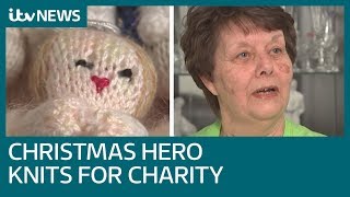 Lancashire woman who has knitted hundreds of snowmen for children's hospice | ITV News