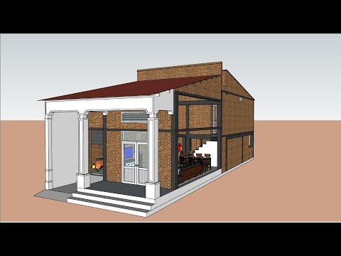 Kết cấu nhà 6m rộng Gác Lửng 4 phòng ngủ