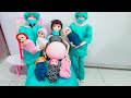 Barbie hamil melahirkan bayi kembar 6 / Barbie pregnant gives birth to twins there are 6 babies