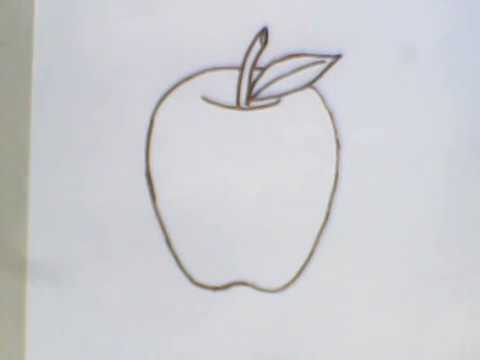 Aplle on How To Draw A Apple Step By Step With Pencil Marker Easy Sketch For