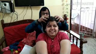Oil massage by husband || Indian husband gives head message || hair treatment for healthy hair