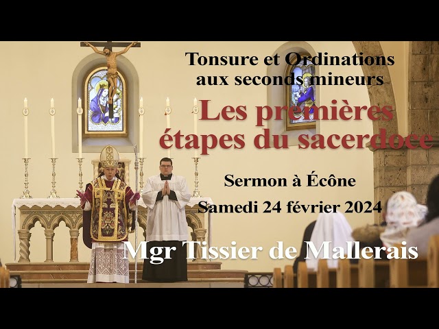Watch Sermon de Mgr Tissier de Mallerais_Tonsures et premiers ordres mineurs 2024 on YouTube.