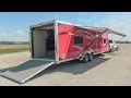 2014 Forest River Work and Play 30WLA toy hauler travel trailer walk-around tutorial video (SOLD)