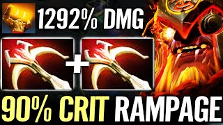 1292% Crit 90% Chance Earthshaker Mid Rampage 2X Daedalus Se Enchant Totem Dota 2 Pro