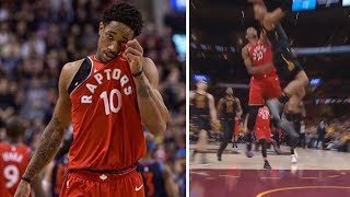 Demar Derozan Cant Handle Being Sweept By Cavs Ejected After Hard Foul On Jordan Clarkson