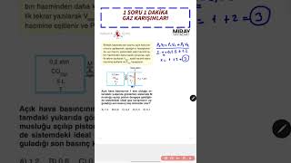 Kimya Ayt 1 Soru 1 Daki̇ka Gaz Karışımları