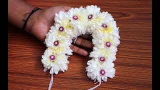 Fresh Flower Veni Making How To Make Bridal Flower Veni In 5 Minutes