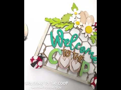 Welcome to the Coop chicken plaque/sign - MDF DIY kit, Card Making, Craft #3Dcraft #MDFcrafts Welcome to the Coop chicken plaque/sign - MDF DIY kit, Card Making, Craft #3Dcraft #MDFcrafts