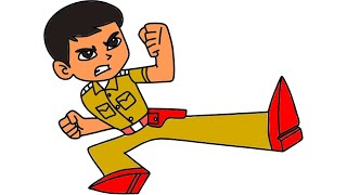 Little Singham Animation Cartoon Drawing - How To Draw Little Singham Cartoon - Make & Draw Area