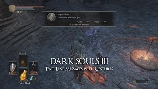 Dark Souls 3 How To Write Multiple-Line Messages & Add Gestures
