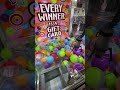 Claw machine full of mystery gift card capsules!