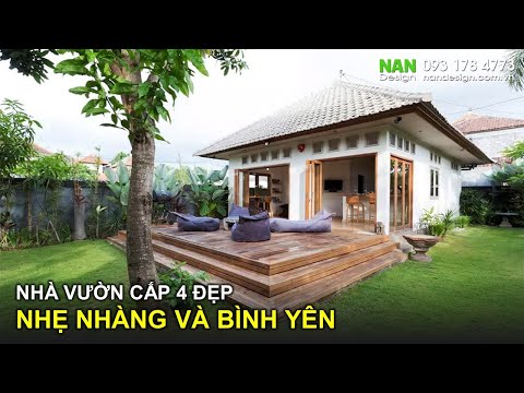 Nhà Vườn Cấp 4 Đẹp Bình Yên Với Sân Vườn Xanh Mướt | Nhà Cấp 4 Đẹp