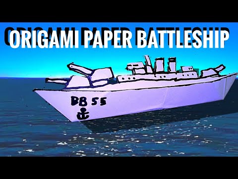 Origami paper Battleship.